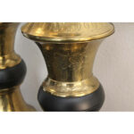 Monumental Pair of Brass Moroccan Style Lamps