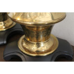 Monumental Pair of Brass Moroccan Style Lamps