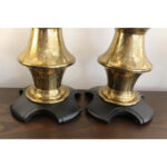 Monumental Pair of Brass Moroccan Style Lamps