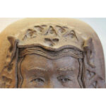 Stoneware Lamp with Gothic Face