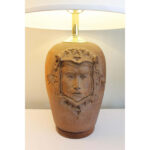 Stoneware Lamp with Gothic Face
