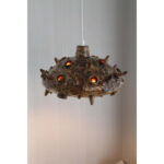 Mid Century Ceramic Hanging Jeweled Fixture, Denmark