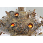 Mid Century Ceramic Hanging Jeweled Fixture, Denmark