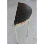 Pair of Maitland Smith Demilunes, Hand Painted Faux Finish