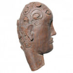Sculpted Studio Stoneware Face Sculpture