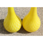 Pair of Murano Cased Glass Yellow Vases