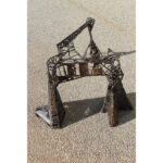 Stunning Brutalist Steel and Wire Architectural Cocktail Table