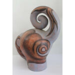 Pair of Ceramic Abstract Sculptures