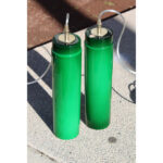 Pair of Green Cased Glass Pendants, Made in France