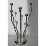 Pair of Silver Plated Candelabras by Mesa, Italy