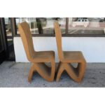 Six Corrugated Chairs Attributed to Frank Gehry