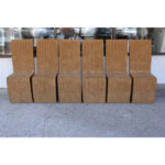 Six Corrugated Chairs Attributed to Frank Gehry