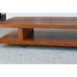 Two Tier Coffee Table on Rollers style of Van Keppel Green