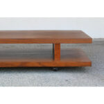 Two Tier Coffee Table on Rollers style of Van Keppel Green