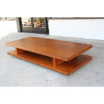 Two Tier Coffee Table on Rollers style of Van Keppel Green