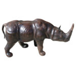 Leather Rhinoceros Attributed to Dimitri Omersa