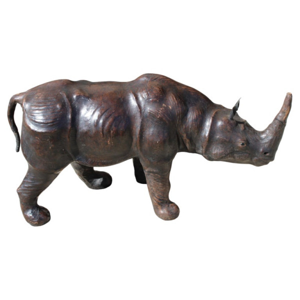 Leather Rhinoceros Attributed to Dimitri Omersa