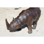 Leather Rhinoceros Attributed to Dimitri Omersa