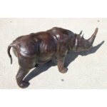 Leather Rhinoceros Attributed to Dimitri Omersa