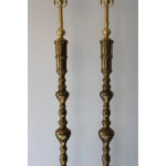 Pair of Custom Moroccan Brass Lamps