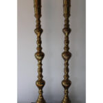 Pair of Custom Moroccan Brass Lamps