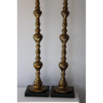 Pair of Custom Moroccan Brass Lamps