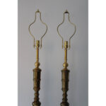 Pair of Custom Moroccan Brass Lamps