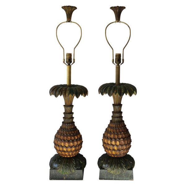 Pair of Pineapple Lamps