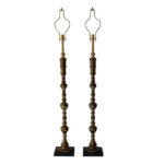 Pair of Custom Moroccan Brass Lamps