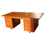 Scandinavian Teak Desk Manufactured by Nipu