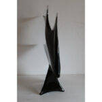 Murano Smoked Glass Fish Sculpture by Licio Zanetti