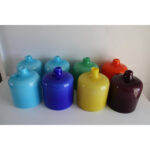 Eight Murano Stackable Glass Vases for Venini