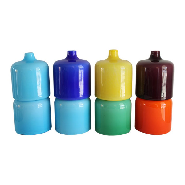 Eight Murano Stackable Glass Vases for Venini