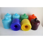 Eight Murano Stackable Glass Vases for Venini