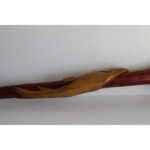 Folk Art Carved Walking Cane, Snakes and Fish