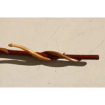 Folk Art Carved Walking Cane, Snakes and Fish