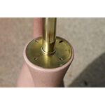 Pair of Mauve Ceramic and Lucite Table Lamps