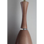 Pair of Mauve Ceramic and Lucite Table Lamps