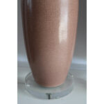 Pair of Mauve Ceramic and Lucite Table Lamps