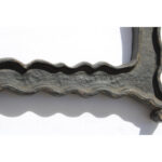 Pair of Brass and Cast Iron Musical Note Andirons