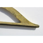 Pair of Brass and Cast Iron Musical Note Andirons