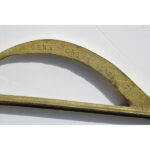 Pair of Brass and Cast Iron Musical Note Andirons