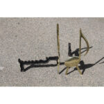 Pair of Brass and Cast Iron Musical Note Andirons