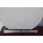 Pair of Circular Ceramic and Lucite Lamps