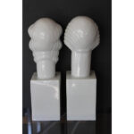 Pair of Porcelain Busts by Geza de Vegh for Lamberton Scammell