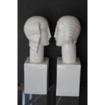 Pair of Porcelain Busts by Geza de Vegh for Lamberton Scammell