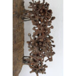 Brutalist Steel Sculpture on Wood Base