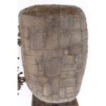 Brutalist Steel Sculpture on Wood Base