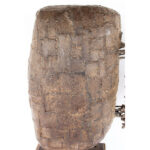 Brutalist Steel Sculpture on Wood Base