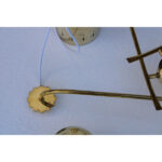 Brass Perforated Chandelier with Five Canisters